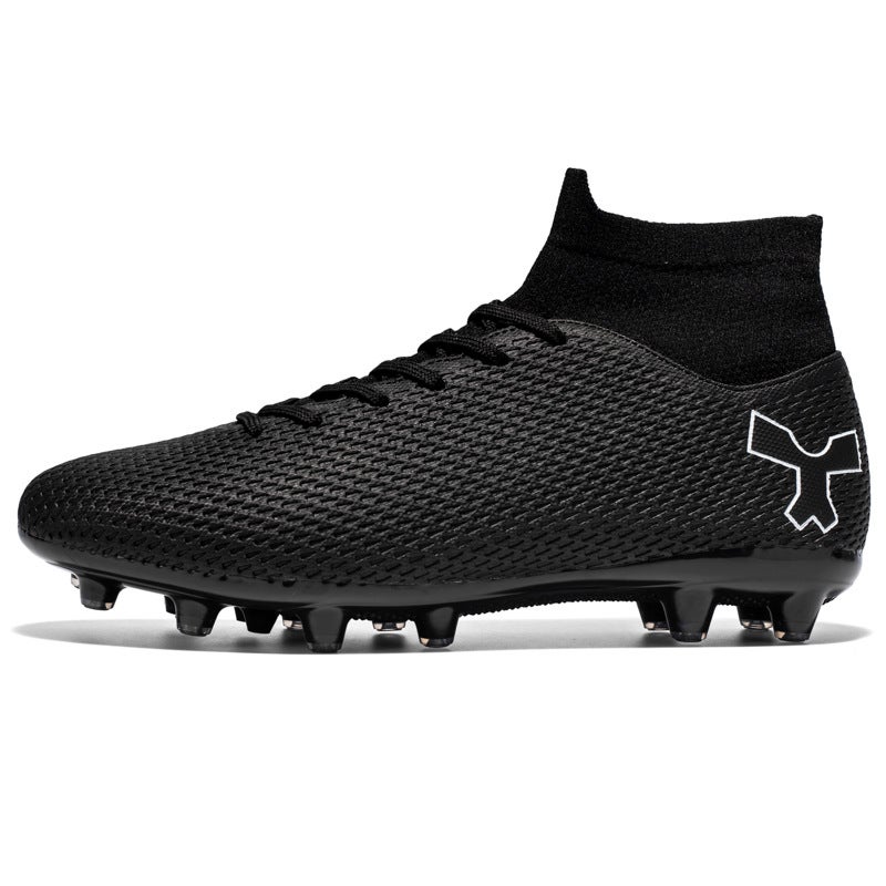 Cross-border high-top football shoes tf broken nail artificial lawn ag nail leather foot boys and girls teenagers student training shoes - Image 3