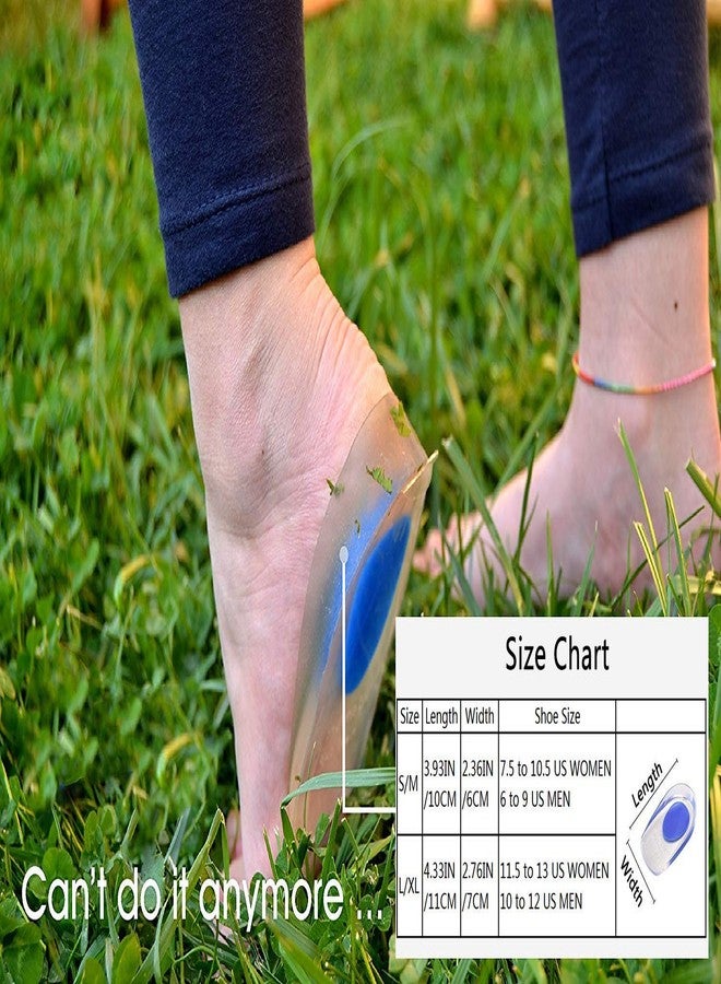FEXMY Silicone Gel Heel Pad for Heel Ankle Pain for Men & Women, Heel Spur Relief | Shock Cushion Pad for Heels for Walking, Running, Sports, Formal & Safety Shoes (Blue, Medium) - Image 4