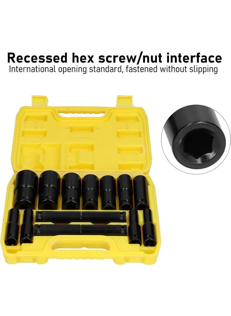 GGOOT Tool Set Tool Kit Tool Box 15Pcs Socket Sleeve Set For Wrench Repair Tool Hardware For Car Maintenance Toolbox Tool Kit Set  - Image 3