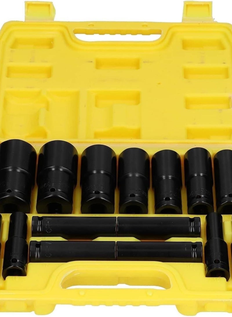 GGOOT Tool Set Tool Kit Tool Box 15Pcs Socket Sleeve Set For Wrench Repair Tool Hardware For Car Maintenance Toolbox Tool Kit Set  - Image 1