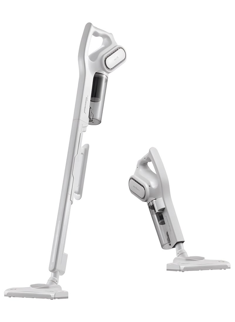 2 In 1 Handheld Vacuum Cleaner With Large Capacity Dust Box Low Noise Triple Filter Vertical Dust Collector Dx700 White