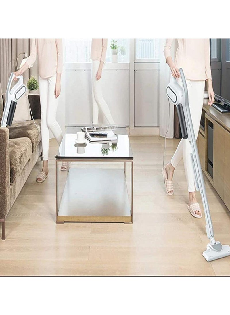 2 In 1 Handheld Vacuum Cleaner With Large Capacity Dust Box Low Noise Triple Filter Vertical Dust Collector Dx700 White