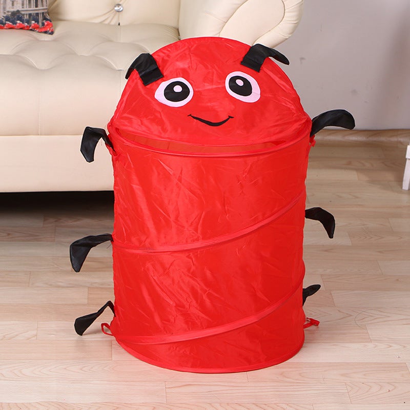 3D Cartoon Foldable Storage Basket for Kids' Toys and Clothes - Dustproof, Large Capacity Laundry  Bin