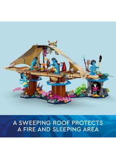 LEGO LEGO Avatar: The Way of Water Metkayina Reef Home 75578, Building Toy Set with Village, Canoe, Pandora Scenes, Neytiri and Tonowari Minifigures, Movie Set  - Image 3