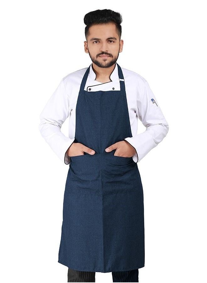 YANEK - YANEK Kitchen Apron | Unisex Chef Kitchen Adjustable Bib Apron with Pockets | For Home, Restaurant, Cafe - Image 1