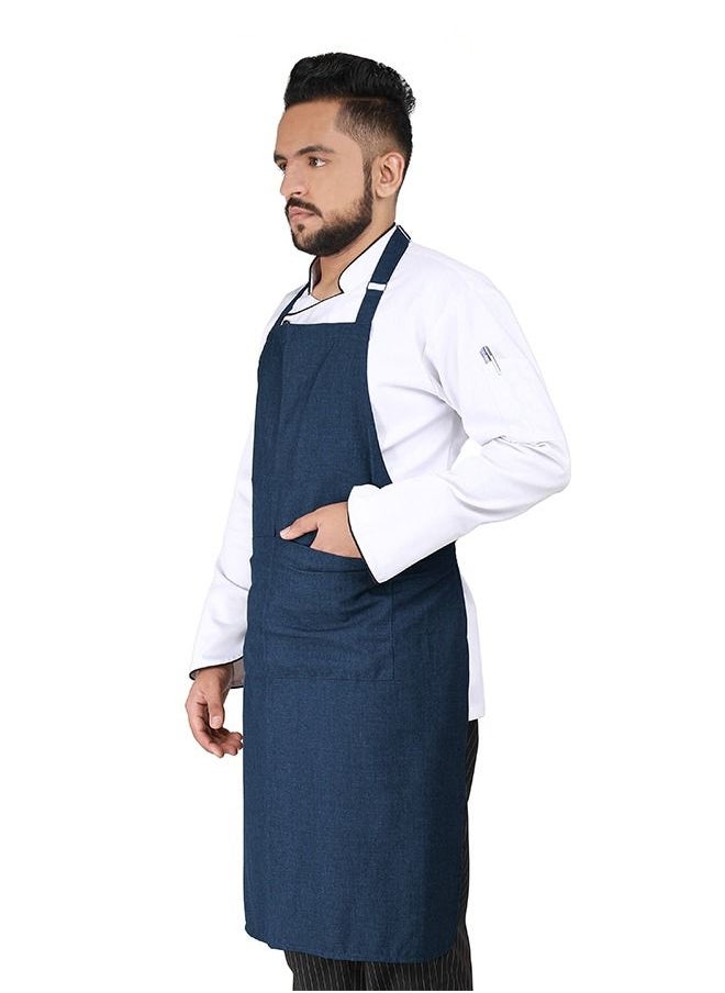 YANEK - YANEK Kitchen Apron | Unisex Chef Kitchen Adjustable Bib Apron with Pockets | For Home, Restaurant, Cafe - Image 1