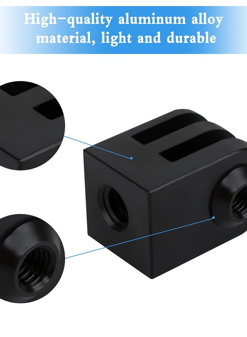 Excefore Aluminium Tripod Mount Adapter for GoPro - Securely Attach Your Action Camera with this 1/4 Screw Tripod Mount. Perfect for GoPro Session and Hero Models. (3 Pieces) - Image 2
