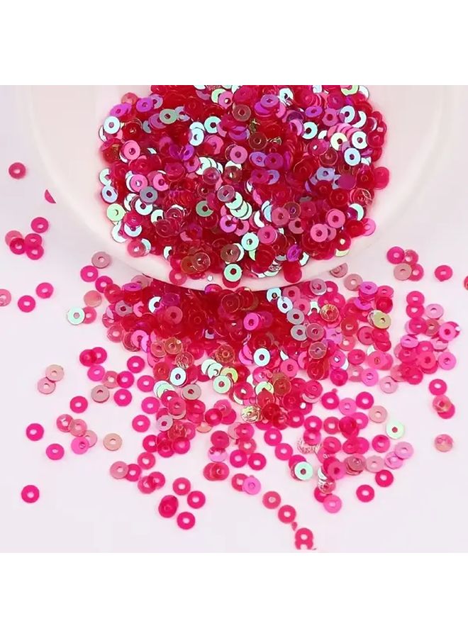 Colorful Pink 2000pcs Iridescent PVC Sequins for DIY Crafts Clothing Decor - Image 3