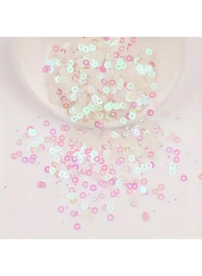 Colorful Pink 2000pcs Iridescent PVC Sequins for DIY Crafts Clothing Decor - Image 4