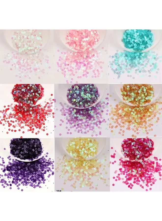 Colorful Pink 2000pcs Iridescent PVC Sequins for DIY Crafts Clothing Decor - Image 1