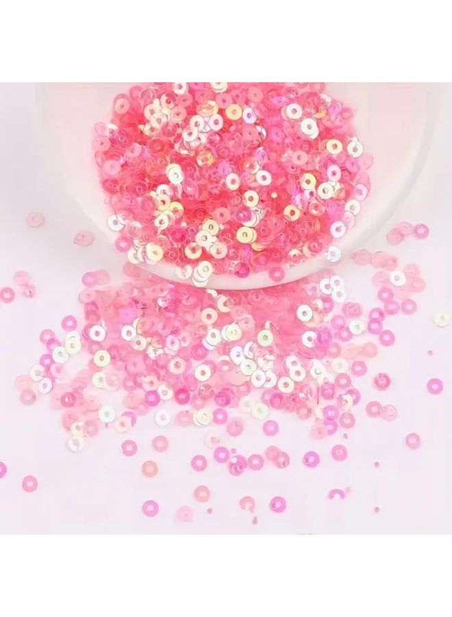 Colorful Pink 2000pcs Iridescent PVC Sequins for DIY Crafts Clothing Decor - Image 5