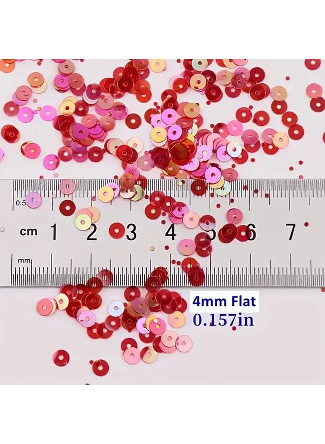 Colorful Pink 2000pcs Iridescent PVC Sequins for DIY Crafts Clothing Decor - Image 2