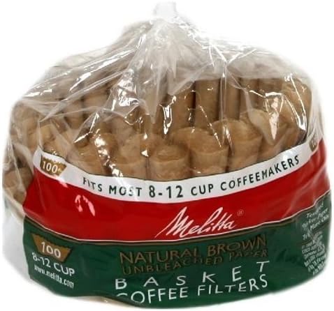 Melitta Basket Coffee Filters Natural Brown Unbleached 100 Count