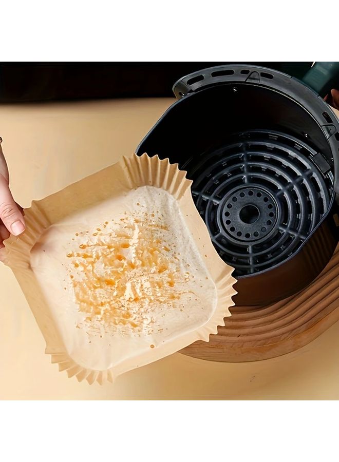 50pcs Non Stick Air Fryer Liners Greaseproof Baking Paper Easy Cleanup - Image 2