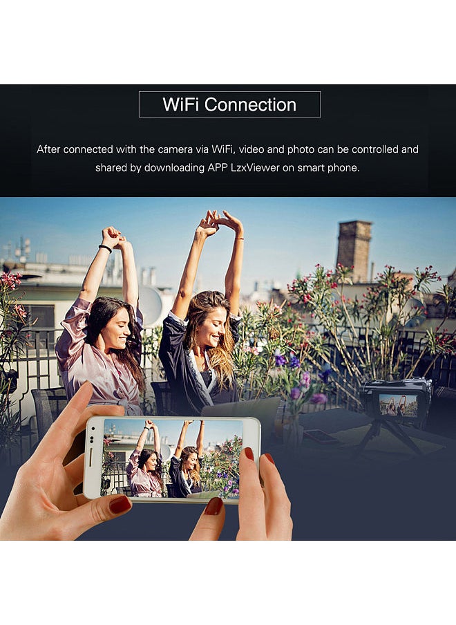 AC3 4K WiFi Digital Video Camera Camcorder DV Recorder 30MP 30X Zoom IR Night Vision 3.0 Inch IPS LCD Touchscreen
