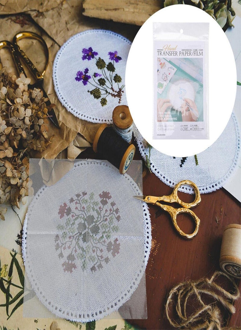 GGOOT Water Soluble Film for Embroidery - Personalized Design Water Soluble Film Stabilizer | Clothes Shoes Embroidery Artwork Rubbing Paper T Shirt Fabric Transfers Papers Water Soluble - Image 2