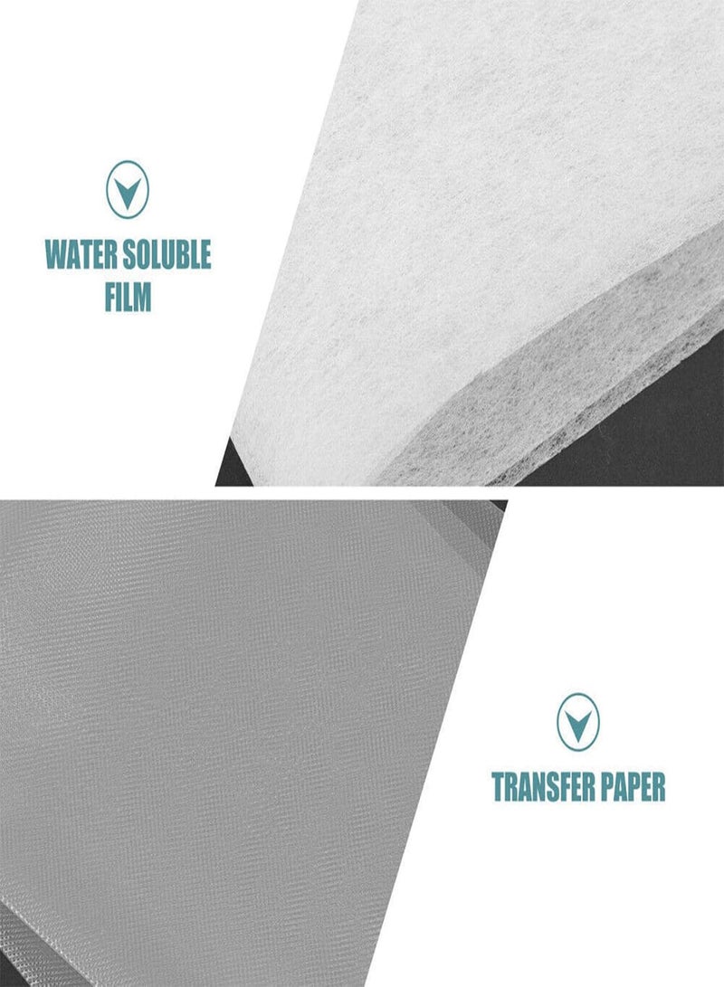 GGOOT Water Soluble Film for Embroidery - Personalized Design Water Soluble Film Stabilizer | Clothes Shoes Embroidery Artwork Rubbing Paper T Shirt Fabric Transfers Papers Water Soluble - Image 5