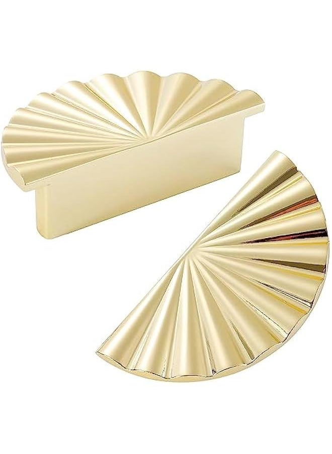 Generic Cabinet Handles 2.52 inch Kitchen Cabinet Pulls 64mm with Vintage Cupboard Drawers Hardware Dresser Drawer Handles Kitchen Cabinet Handles (64MM, 2 Pack, Bright Gold)  - Image 1