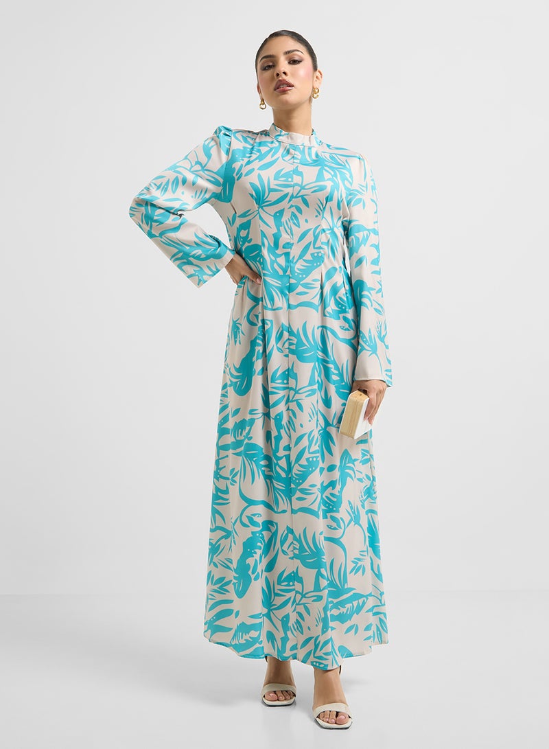 خزانة فستان ماكسي بطبعة زهور - Image 4