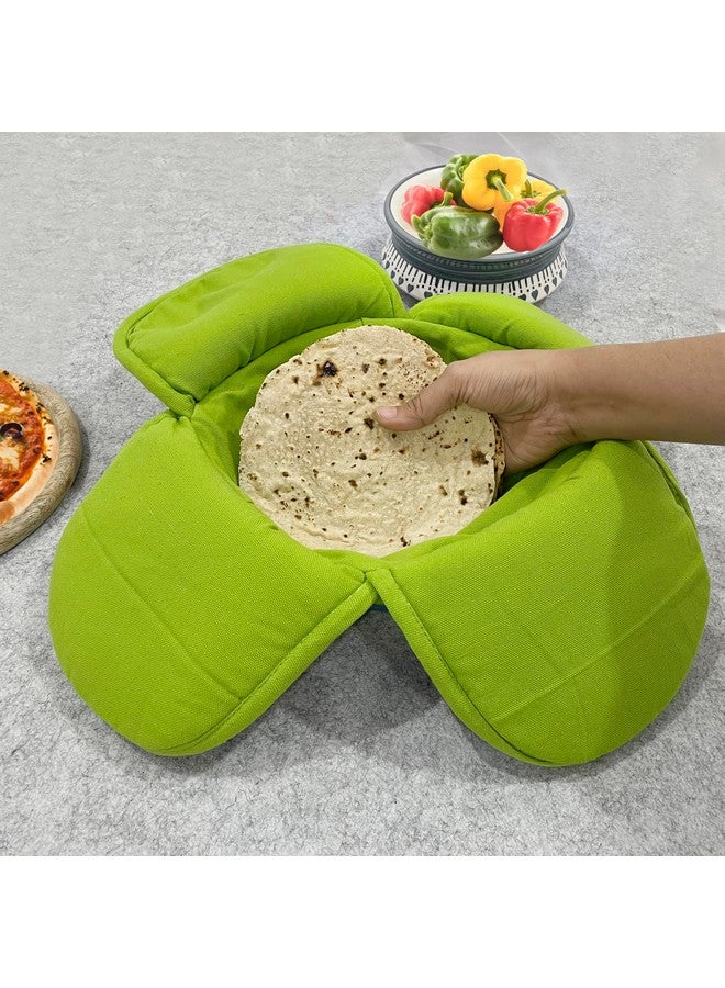 Swayam Swayam 100% Cotton Cloth Roti Cassrole | Hot Chapati Box | Bread Basket Washable with Chain | Roti Rumal  - Image 3
