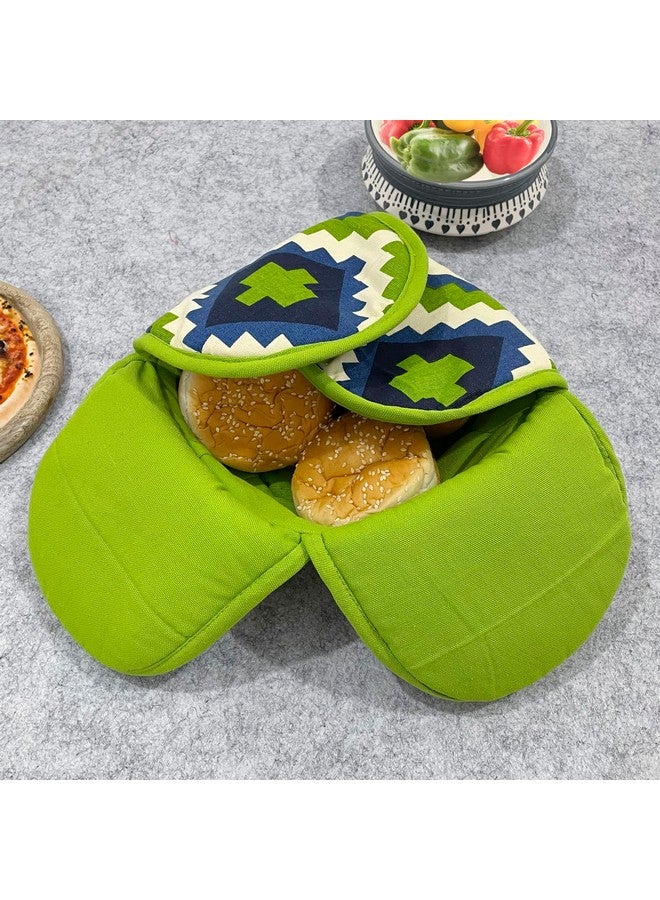 Swayam Swayam 100% Cotton Cloth Roti Cassrole | Hot Chapati Box | Bread Basket Washable with Chain | Roti Rumal  - Image 4