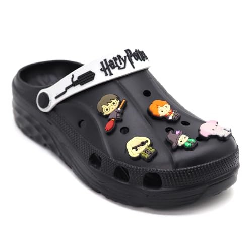 SVAAR x Harry Potter Men's Magical Clogs with 10 Authentic Harry Potter Charms Included and Adjustable Back Strap Black - Image 4