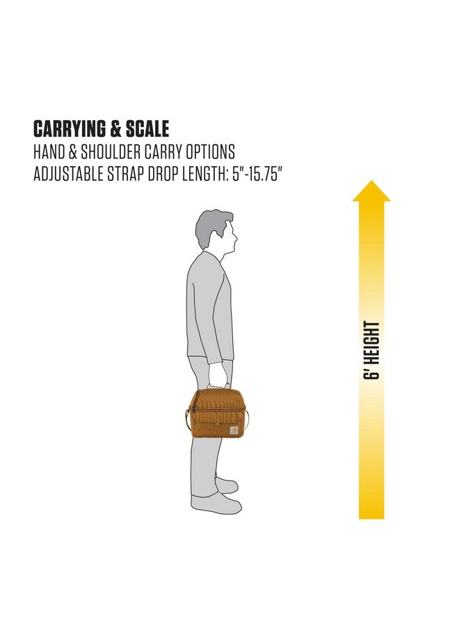 carhartt Carhartt 12 Can Two Compartment Lunch Box | Durable, Fully-Insulated Lunch Bag for Women & Men, Large Lunchbox (Tarmac)  - Image 4