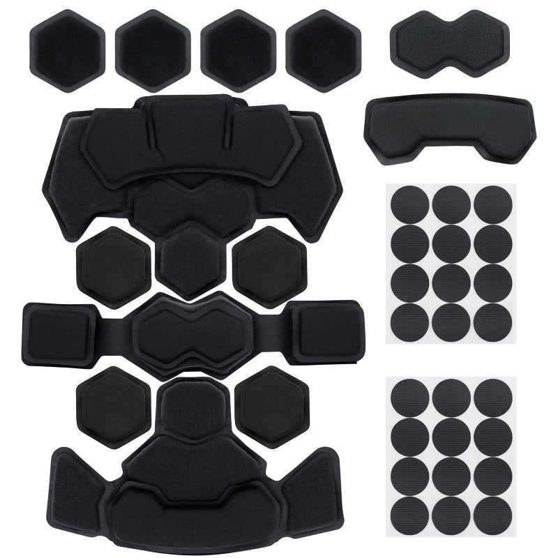 AOUTACC Tactical Airsoft Helmet PaddingHelmet Replacement Memory Foam Padding Kits SetProtective Cushion Buffer Pad for Fast MT MICH IBH AF ACH Helmet Fourth GenerationBK - Image 2