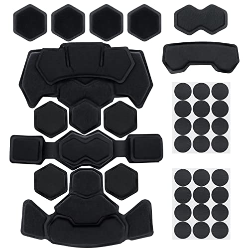 AOUTACC Tactical Airsoft Helmet PaddingHelmet Replacement Memory Foam Padding Kits SetProtective Cushion Buffer Pad for Fast MT MICH IBH AF ACH Helmet Fourth GenerationBK - Image 1