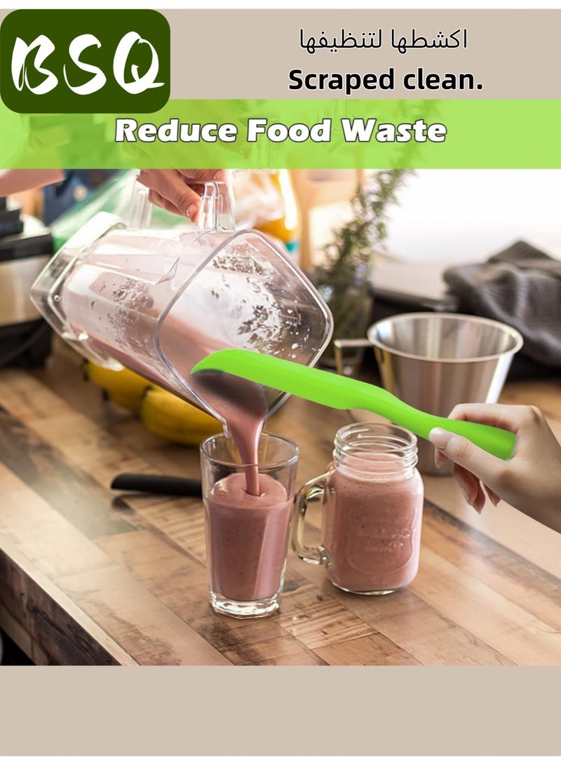 بي إس كيو (مجموعة خضراء من 4 قطع) ملعقة سيليكون | أدوات خبز الكيك | ملعقة سيليكون صغيرة | ملعقة طويلة مقاومة للحرارة | مناسبة للمطبخ، الخبز، تزيين الكيك، أعمال الراتنج (مجموعة من 4 قطع) - Image 4