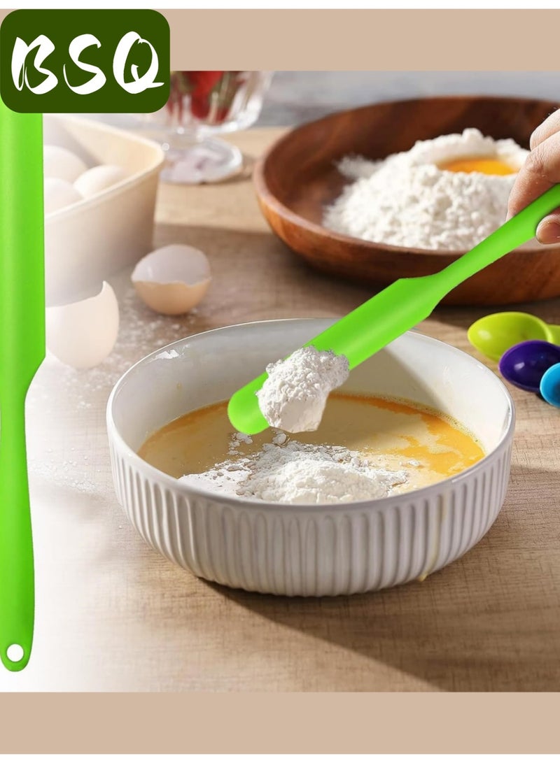 بي إس كيو (مجموعة خضراء من 4 قطع) ملعقة سيليكون | أدوات خبز الكيك | ملعقة سيليكون صغيرة | ملعقة طويلة مقاومة للحرارة | مناسبة للمطبخ، الخبز، تزيين الكيك، أعمال الراتنج (مجموعة من 4 قطع) - Image 5