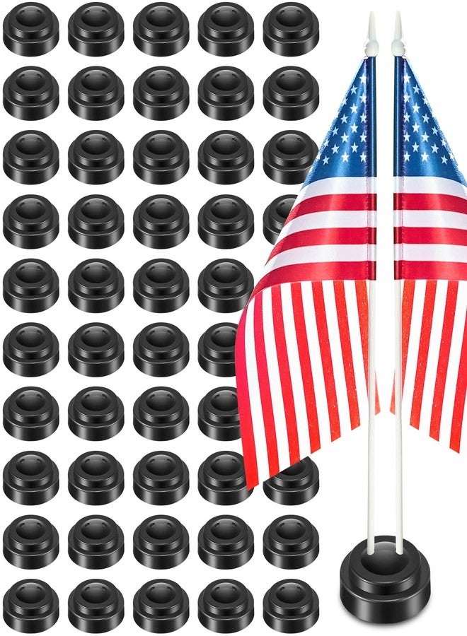 DoubleFill 24 Pcs Mini Flag Holder 2 Hole Miniature Desk Flag Stand Holder Plastic Table Flags Stand Base for Party Company Office Centerpiece Country 4 x 6 Inch Stick Flags Decoration - Image 1