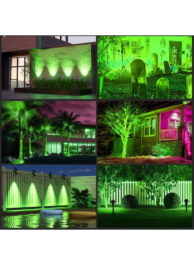 T-SUN Solar Spotlight LED Outdoor Wall Light, IP65 Waterproof, Auto-on At Night/Auto-off By Day, 180angle Adjustable for Tree, Patio, Yard, Garden, Driveway, Stairs, Pool Area (Green-2pack) - Image 2