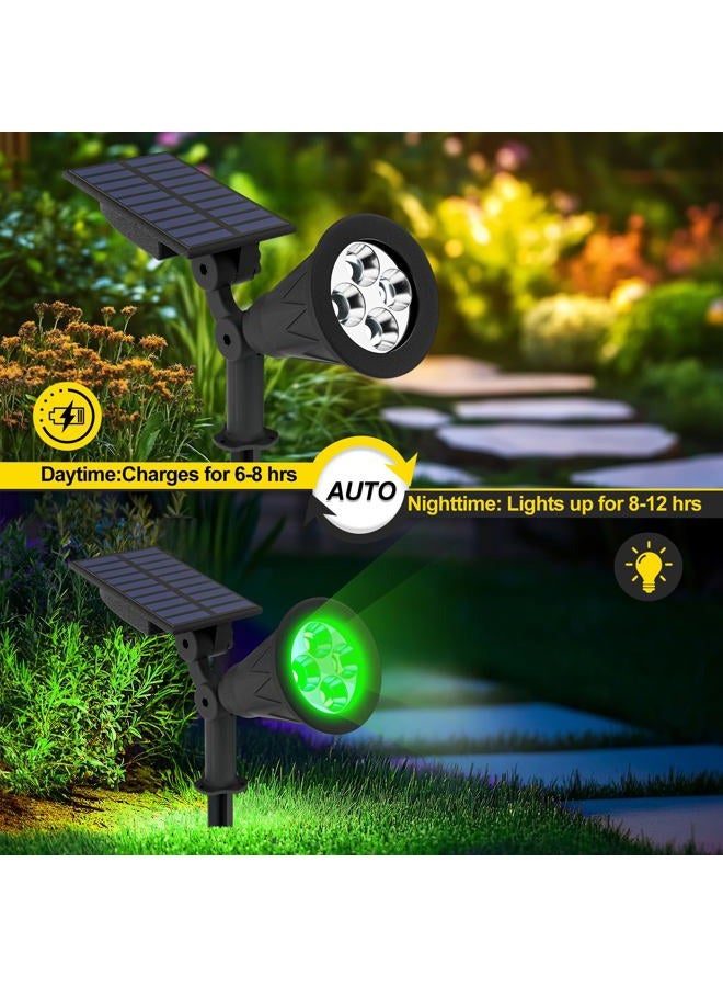 T-SUN Solar Spotlight LED Outdoor Wall Light, IP65 Waterproof, Auto-on At Night/Auto-off By Day, 180angle Adjustable for Tree, Patio, Yard, Garden, Driveway, Stairs, Pool Area (Green-2pack) - Image 4