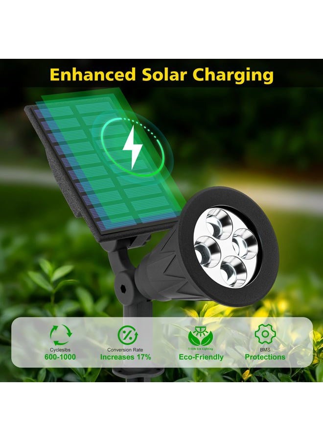 T-SUN Solar Spotlight LED Outdoor Wall Light, IP65 Waterproof, Auto-on At Night/Auto-off By Day, 180angle Adjustable for Tree, Patio, Yard, Garden, Driveway, Stairs, Pool Area (Green-2pack) - Image 3