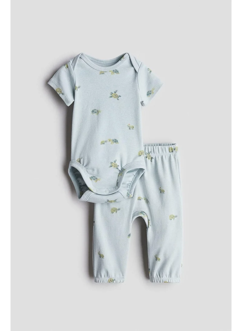 اتش اند ام 2-piece cotton jersey set