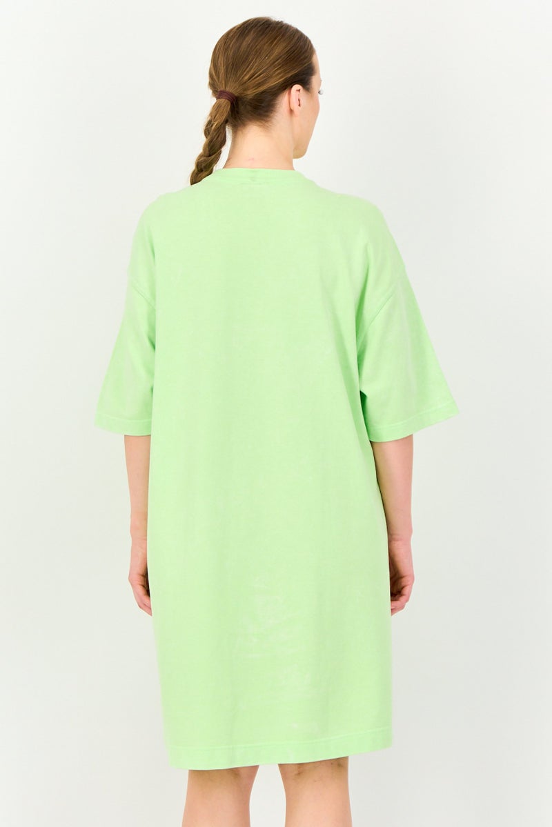 Nike Women Oversized Fit Short Sleeve Outdoor Dress, Lime Green - Image 3