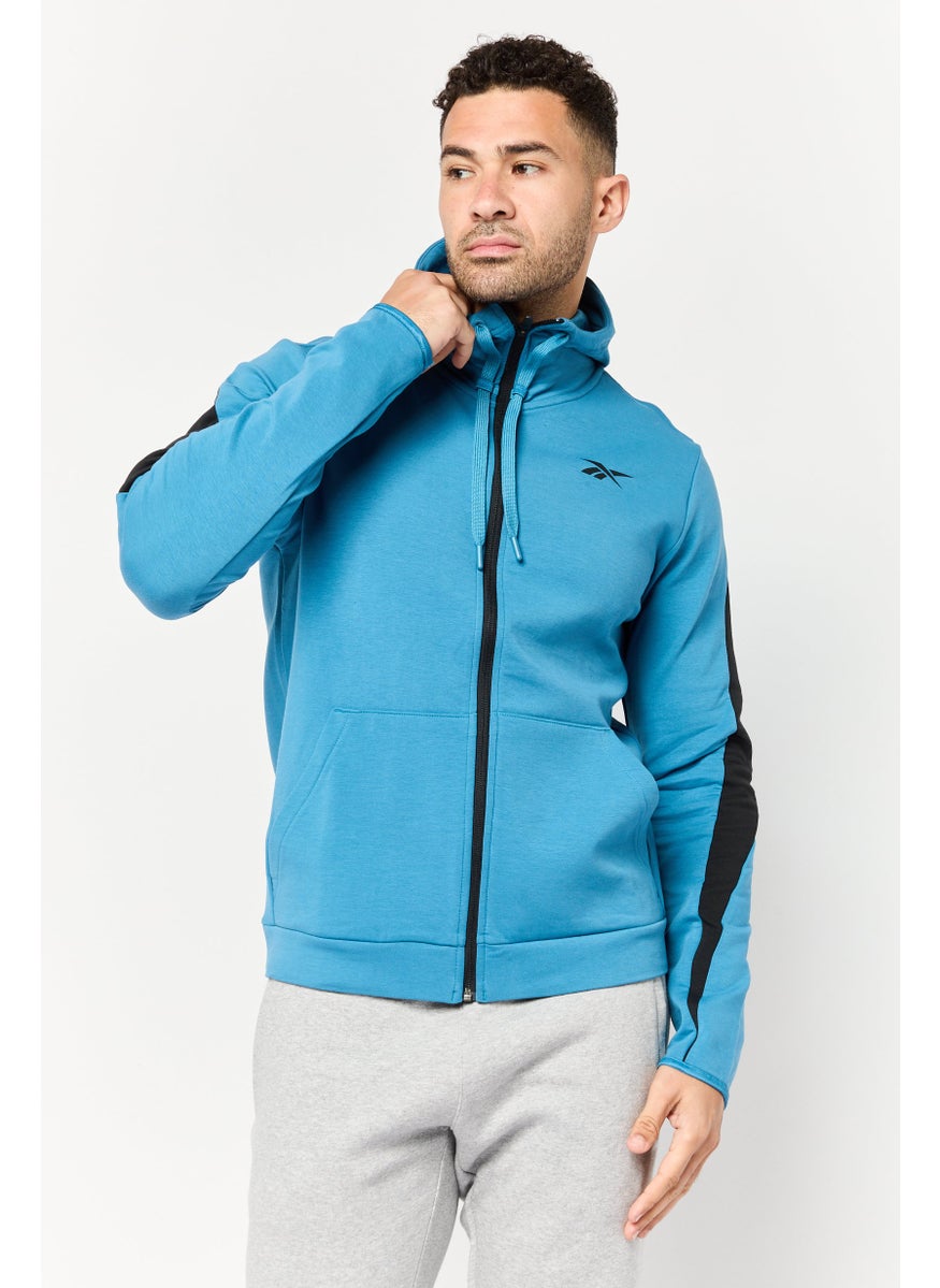 Reebok Men Sportswear Fit Long Sleeves Outdoor Sweatshirt, Dark Blue  - Image 1