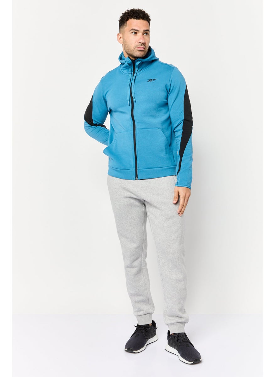 Reebok Men Sportswear Fit Long Sleeves Outdoor Sweatshirt, Dark Blue  - Image 4