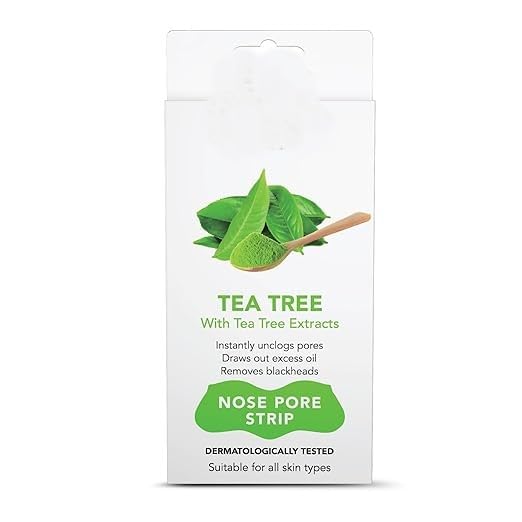 Generic Ra She l Nose Pore Strips For Pore Cleansing Deep Cleansing Nose Strips For Instant And Painless Blackheads Removal Deep Purifying Blackhead Remover Strips for Nose 10 PCS Tea Tree  - Image 1