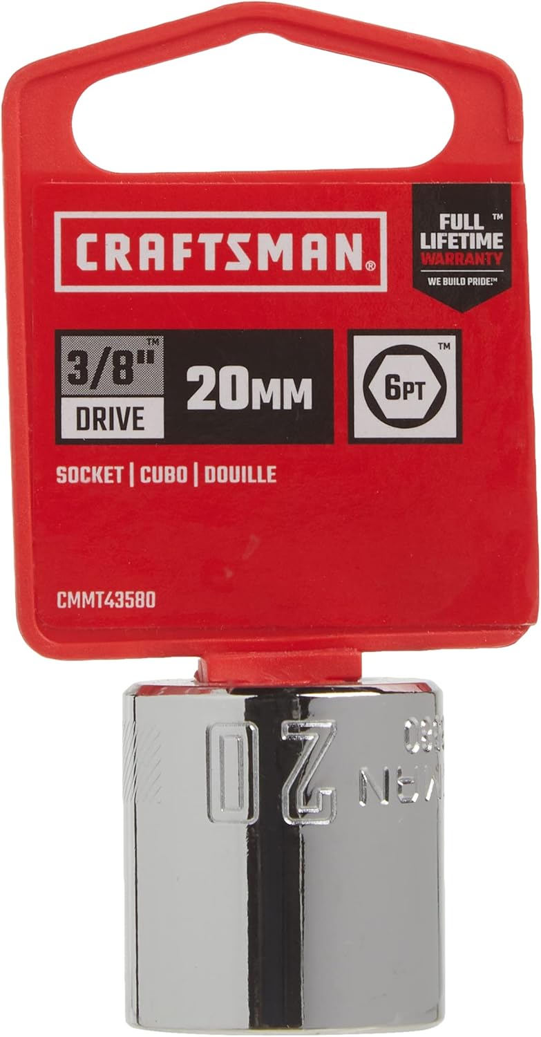 CRAFTSMAN CRAFTSMAN Shallow Socket Metric 38Inch Drive 20mm 6Point CMMT43580  - Image 2