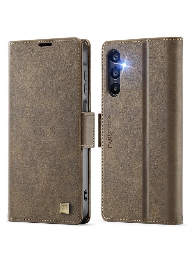 The Bros Case For Samsung Galaxy A15 4G / 5G A11 Side Buckle MagSafe Magnetic RFID Phone Leather Case