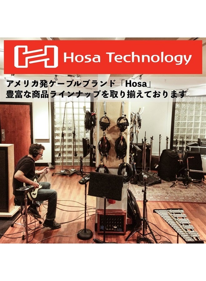 Hosa HXMS-010 REAN 3.5 mm TRS to 1/4" TRS Pro Headphone Adaptor Cable, 10 Feet - Image 2