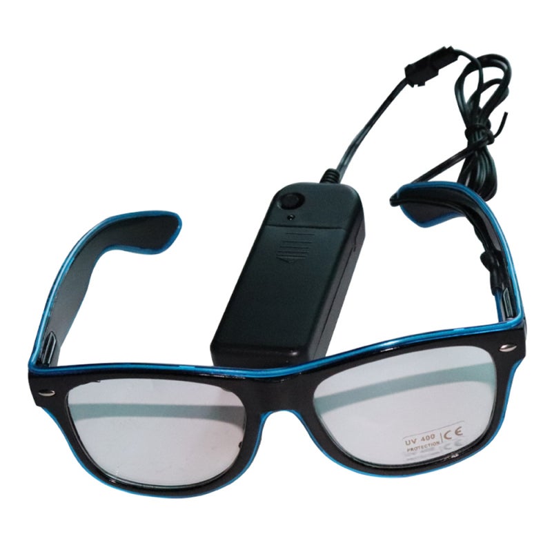 LED Glasses Blue 10 Lighting Styles Stylish Sunglass Frames - Ergonomic Design LED Glasses for Halloween Parties Nightclubs Bars Performances - Image 1