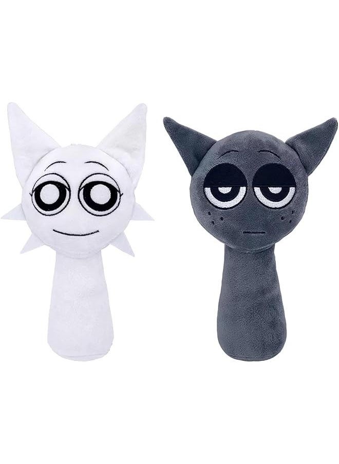 null - Sprunki Plush, Sprunki Game Plush, Wenda Sprunki, Sprunki Gray, for Kids (Wenda+Gray) - Image 1