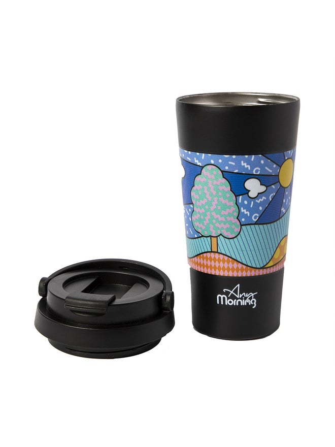 Any Morning Stainless Steel BPA-Free Thermos Travel Mug Multicolour 500ml - Image 4