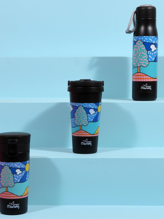 Any Morning Stainless Steel BPA-Free Thermos Travel Mug Multicolour 500ml - Image 5