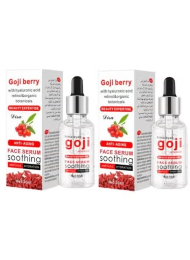 GOJI 2 pcs of Goqi Berry With Hyaluronic Acid, Retinol & Organic Botanicals Anti-Aging Face Serum- 30ml. - Image 1