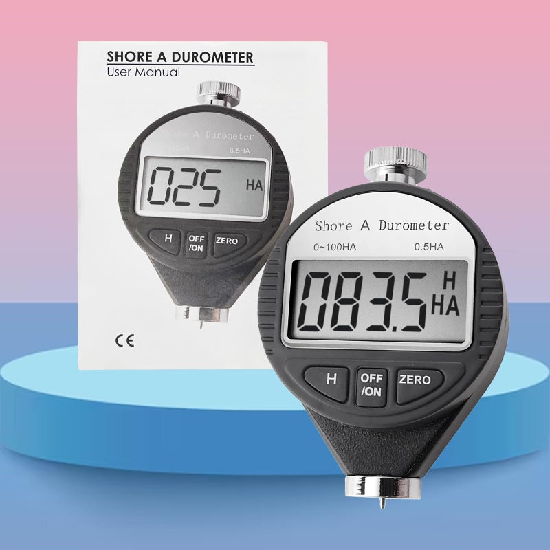 Gain Express Durometer Tester Shore A Hardness Tester, Rubber Tire Durometer Gauge 0~100HA Digital Hardness Meter with Large LCD Display - Image 3