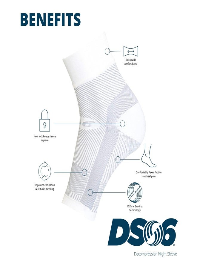 OS1st DS6 Decompression Sleeve – Single Sleeve for Resting Therapy – Moderate to Severe Plantar Fasciitis Relief, Achilles Tendonitis, Heel Pain & Foot Drop Support – Comfortable Night Splint Sock for Men & Women - Image 3